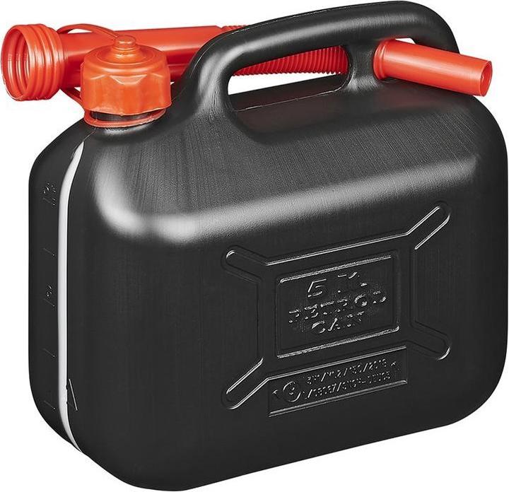 ProPlus Bidon d'essence 5L plastique noir homologué UN