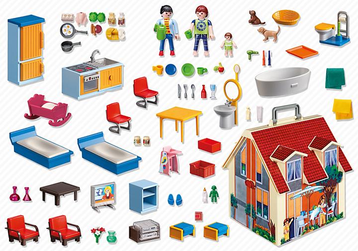 Produktbild Playmobil Mitnehm-Puppenhaus (5167, Playmobil Dollhouse)
