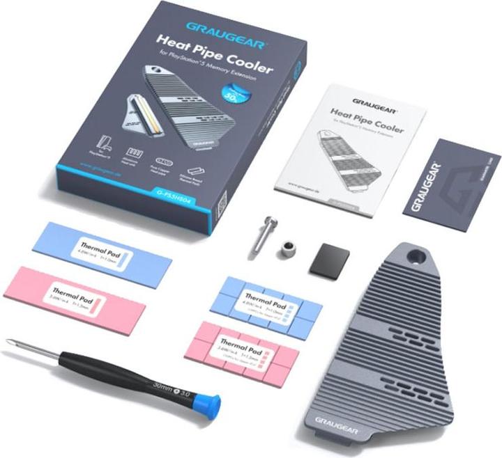 Produktbild Graugear Kühlkörper SSD M.2NVMe 2230,2242,2260,2280 für PS5