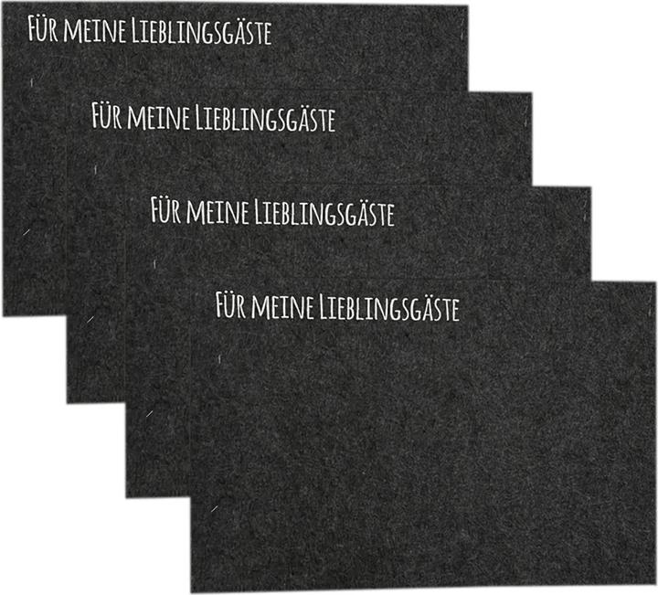 Actual product image Mojawo 4-piece placemat placemat coasters place mats felt (4 pcs., 45 x 30 cm)