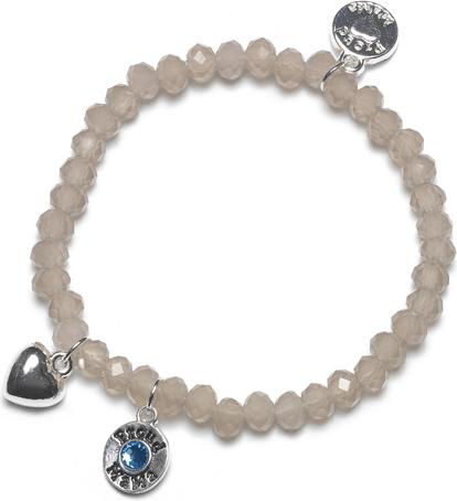 Proud MaMa Armband, Sand (Glasperlen auf elastischem Band)