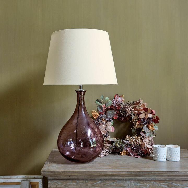 Image du produit Loberon Lampe de table Calandor violet/blanc (E27)