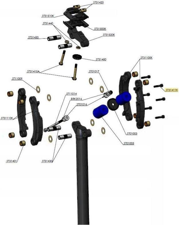 Actual product image Cane Creek Arm Screw, M4x20, Thudbuster G3 LT (0 mm)