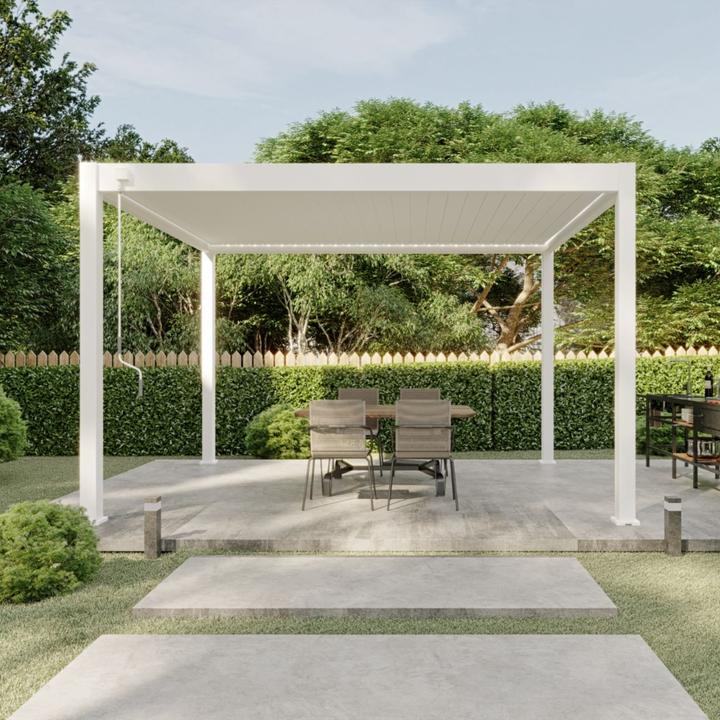 Image du produit Weide Pergola Deluxe Plus avec toit à lamelles 3.6x4m Blanc (400 cm, 360 cm)