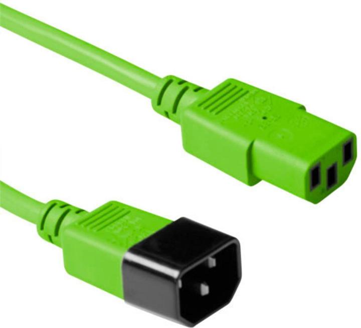 Produktbild Powercord C13 - C14 green 0.3 m (0.30 m)