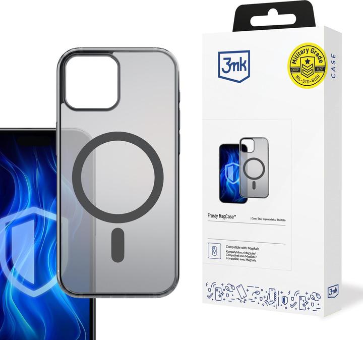Actual product image 3MK Apple iPhone 14 - Frosty MagCase Bla ck (Apple iPhone 14)