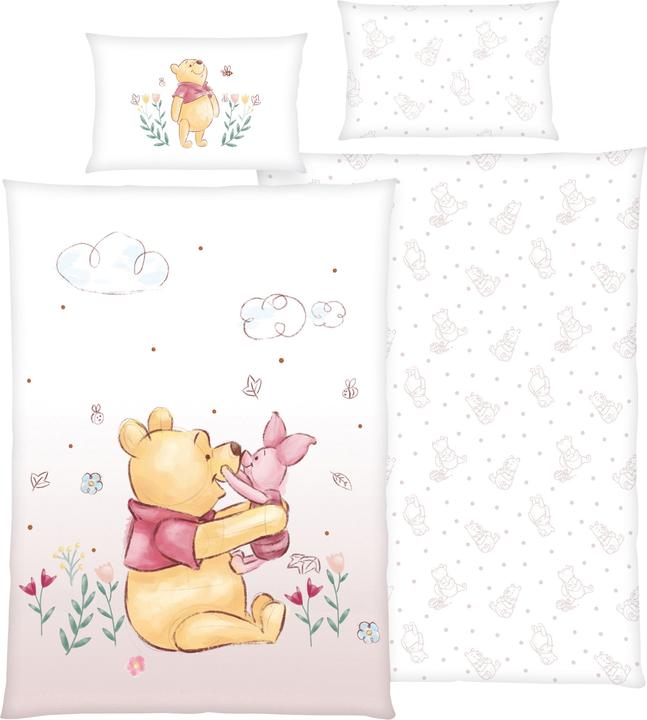 Actual product image Herding Reversible children's bed linen "Winnie the Pooh"