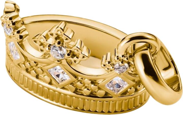 Produktbild Thomas Sabo Charm-Anhänger Krone mit Steinen Connect vergoldet (Silber 925)