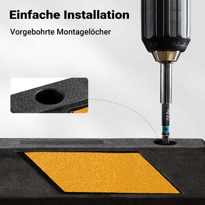Produktbild Wiltec Radstopper 90x15x10cm 2x Einparkhilfe Gummi Anfahrschutz Parkhilfe Garage