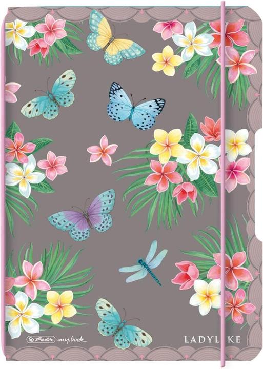 Herlitz Cahier de notes Ladylike Butterflies A6, 40 feuilles, pointillés (A6, Pointillés, Couverture souple)