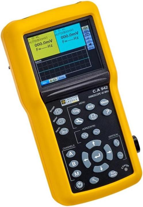 Immagine prodotto Chauvin Arnoux Oscilloscopio portatile (Scope-Meter) C.A 942 40MHz a 2 canali 2 GSa/s 2,5 kpts 8 Bit (CAT III 600V)