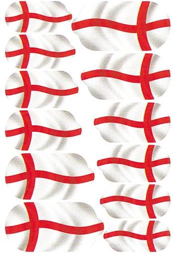 You Nails Flag England (Nagelverzierung, Weiss, Rot)