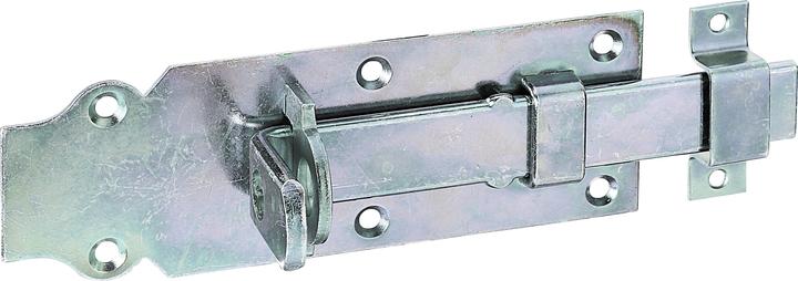 Produktbild GAH Schlossriegel Länge 160 mm Breite 56 mm gerade Stahl galvanisch gelb verzinkt Ausschub 44 mm (1 Stk.)