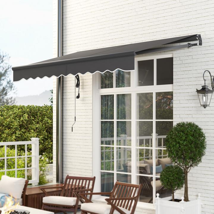 Produktbild Outsunny Klemmmarkise Aluminium, Polyester Grau (2.50 m)