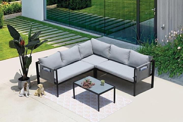 Produktbild Möbilia 1 Ecksofa, 1 Couchtisch, Sitz- + Rückenkissen