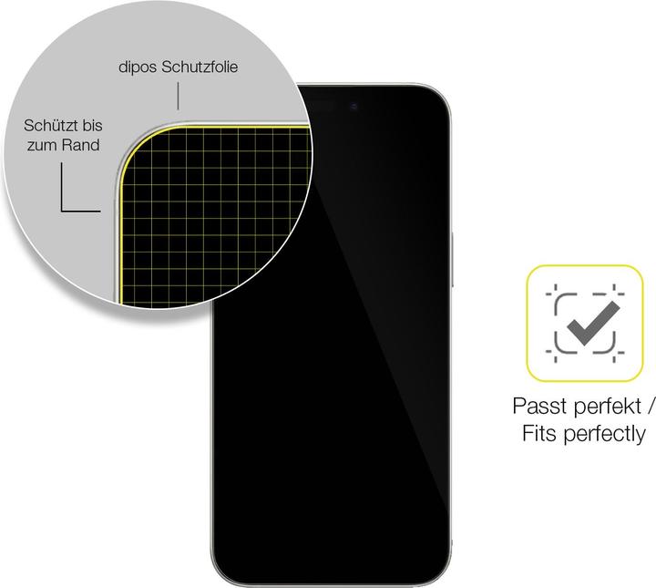 Produktbild Dipos 3D Full Cover Schutzfolie (1 Stück, Apple iPhone 16)
