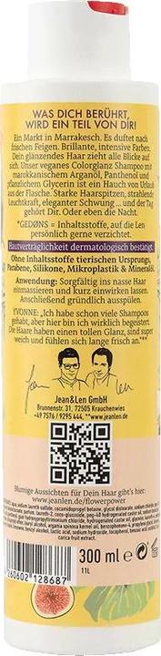 Immagine prodotto Jean & Len Shampoo Lucentezza Colore Olio di Argan e Fico (300 ml, Shampoo liquido)