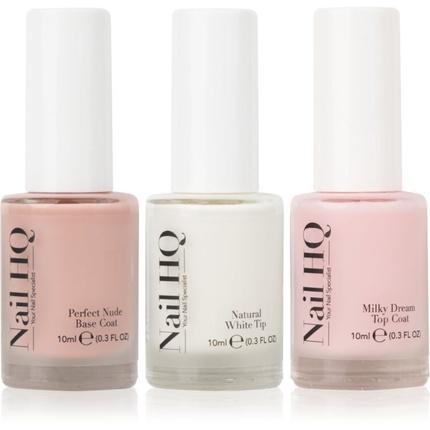 Immagine prodotto Nail HQ Set Trio Manicure Francese - Smalto per Manicure Francese (Multicolore, Base Coat)