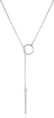 Agato Minimalist Silver Necklace For Women Agt-N006w