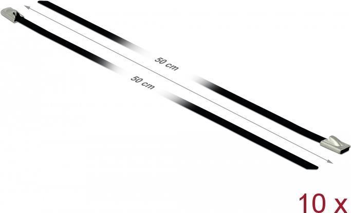 Actual product image Delock Stainless steel cable tie 500x4,6 10 pcs. (Metal cable ties, 500 mm, 10 pcs.)