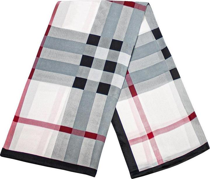 Actual product image JTI Scarf with grid pattern - white, no. 22