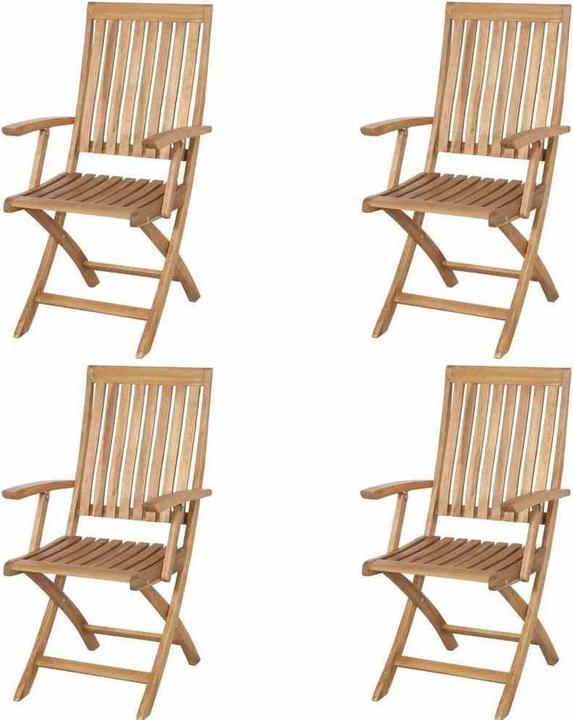 Produktbild Siena Garden Paleros SET 4x Kl-St m.Ar mlehne, Akazie FSC 100%