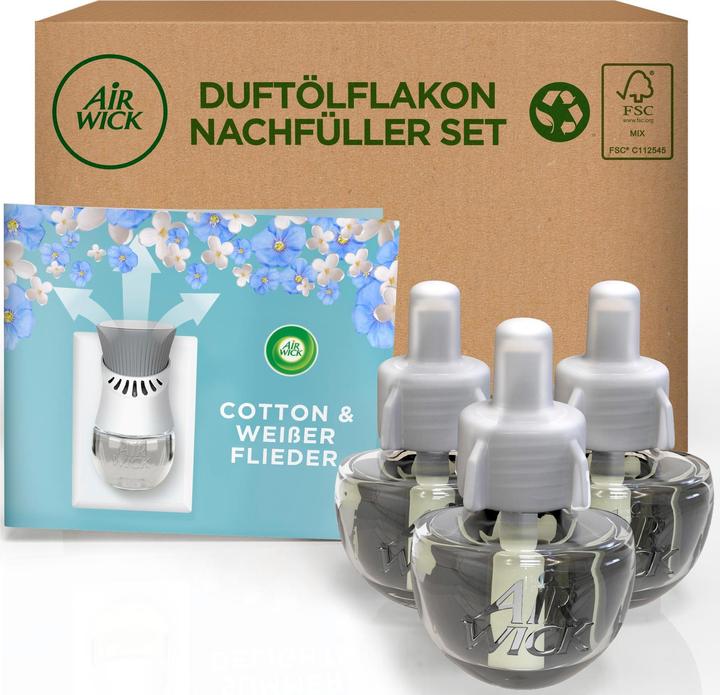Air Wick Recharge de flacon de parfum Cotton & Lilas blanc