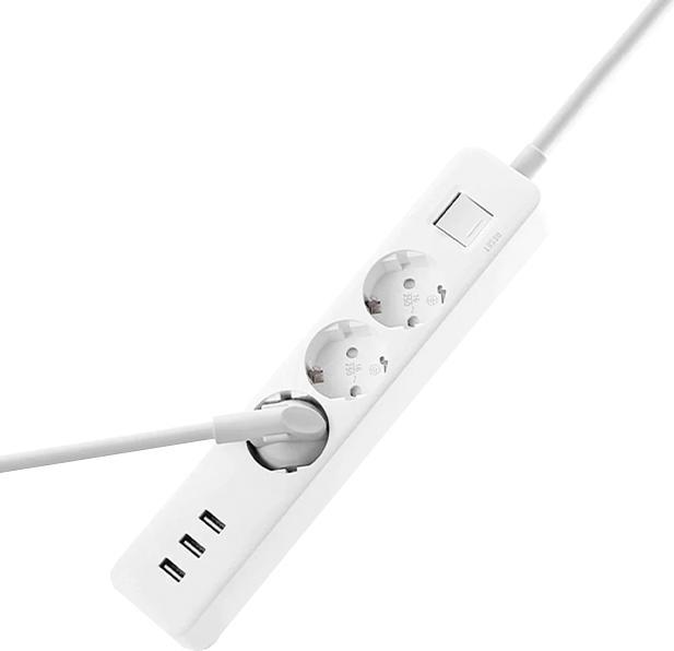 Image du produit Xiaomi Bâti de prises MI NRB4030GL (3 × prise, 16 A, 1,4 m, couleur blanche) (3 x, CEE 7/16, 1.40 m)