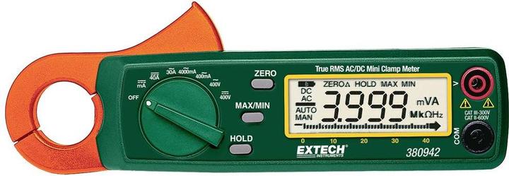 Actual product image Extech AC/DC true rms mini current clamp 30A (CAT II 600V, CAT III 300V)