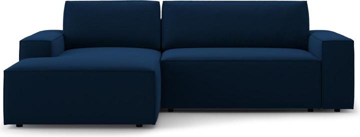 Actual product image Micadoni Velvet Left Corner Sofa With Bed Function And Box, "Jodie", 3 Seats, 246x151x86 Made in Europe (Corner sofa)