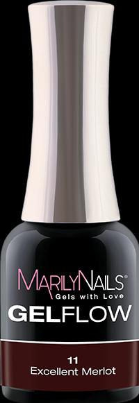 Immagine prodotto Marily Nails GELFLOW - 11 Merlot eccellente (Eccellente Merlot, Smalto per unghie effetto gel)