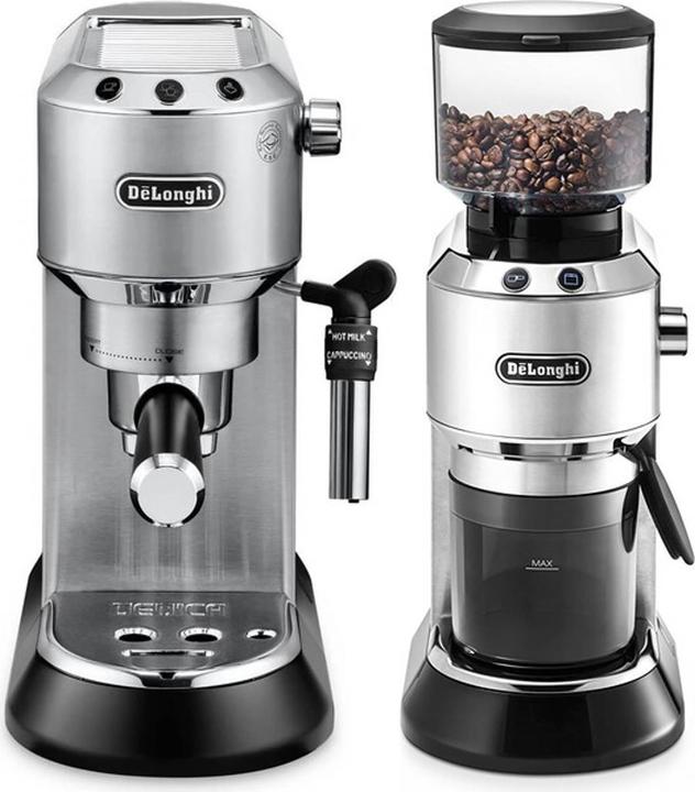 Produktbild De'Longhi Dedica Barista Set silber EC685.M & KG520.M
