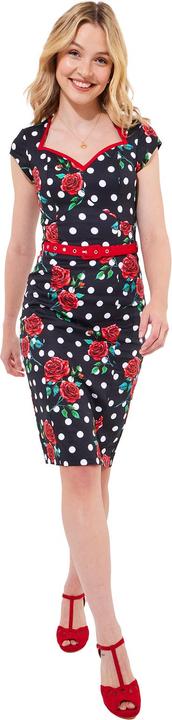 Actual product image Joe Browns PETITE Polka Rose Bodycon Dress (44)