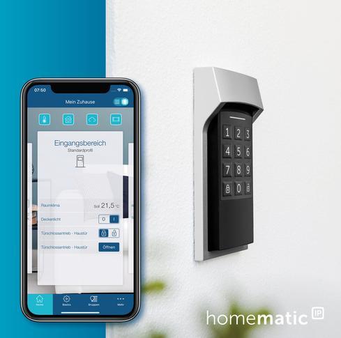 Actual product image Homematic IP Smart Home Keypad (Electronic numerical code)