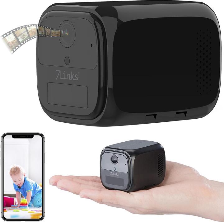 Immagine prodotto 7links Microcamera IP 4G con Full HD, sensore di movimento PIR, visione notturna IR