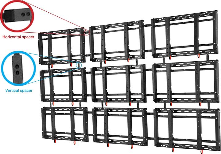 Image du produit NEC Support vidéo mural haut de gamme pour XUN/V-/P-/XS-Series 116,84cm 46inch et 139,7cm 55Z dans...