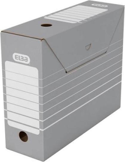 Actual product image Elba 100333274 Archive box tric 10 cm wide 10 pieces for suspension files with tabs in color gray (1 x)