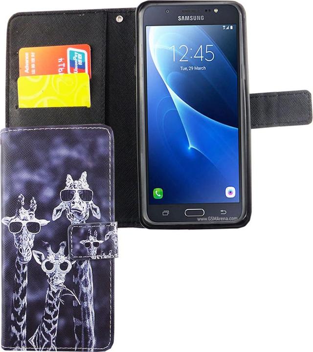 Produktbild König Design Schutz Handy Hülle für Samsung Galaxy J7 (2016) Case Cover Tasche Wallet Etui (Samsung Galaxy J7 (2016))