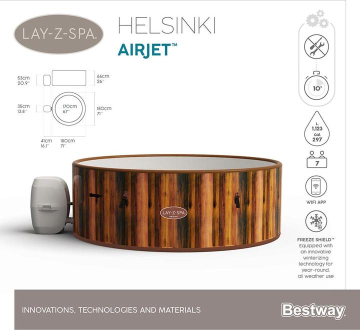 Produktbild Bestway Lay-Z-Spa Helsinki Airjet (7 Pers.)