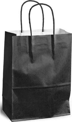 Image du produit Mailmedia Sac en papier avec cordelette 15.7 litres noir Dimensions L 320 x P 120 H 410 mm (Pochette cadeau, 200 x)