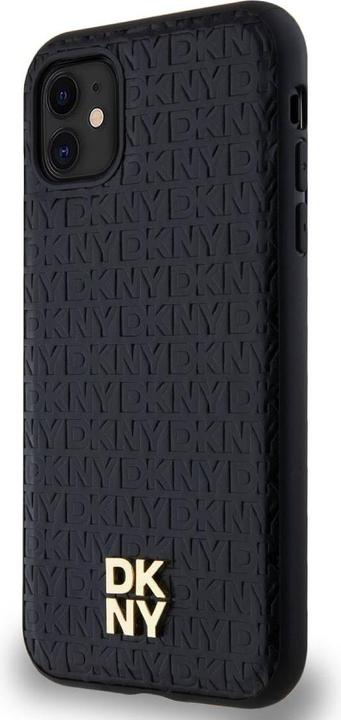 Produktbild DKNY DKHMN61PSHRPSK iPhone 11 / Xr 6.1" czarny/black hardcase Leather Monogram Pattern Metal Logo Ma (Apple iPhone 11)