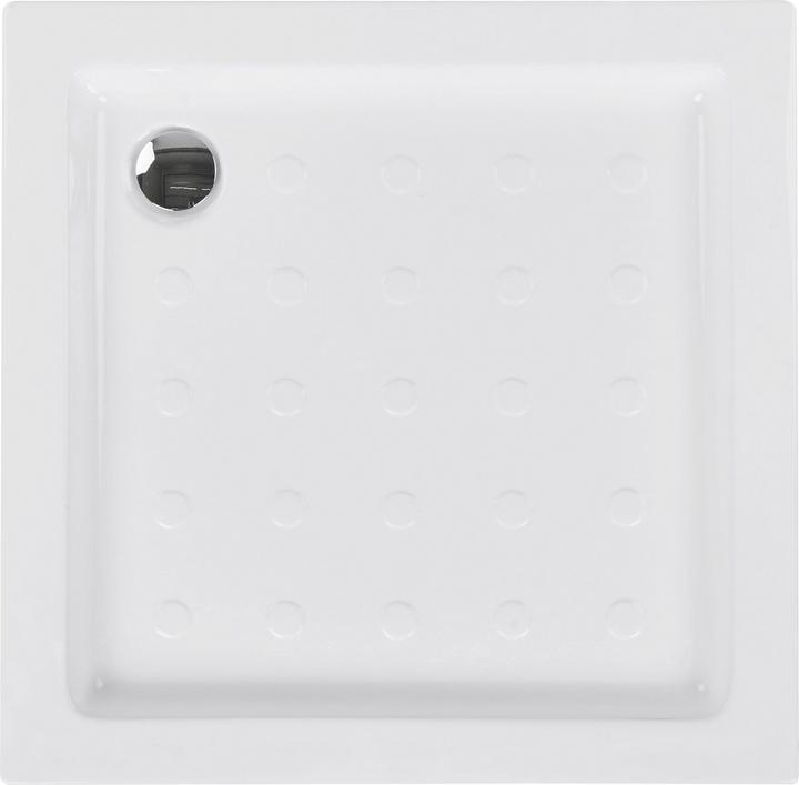 Beliani Receveur de douche 80 x 80 x 7 cm carré blanc ESTELI