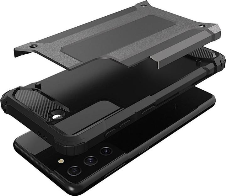 Produktbild Hurtel Hybrid Armor Case Tough Rugged Cover for Samsung Galaxy S22 Ultra black (Samsung Galaxy S22 Ultra)