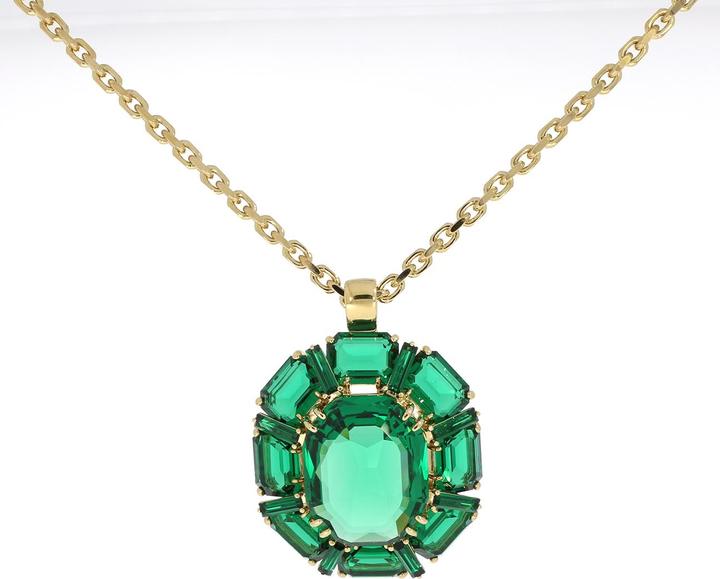 Produktbild Swarovski Millenia Halskette Verschiedene Schliffe Grün Gold (Metall mit Goldlegierungsschicht, 80 cm)