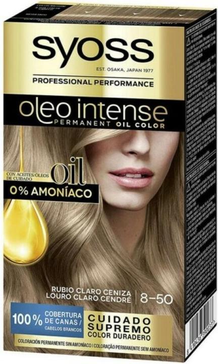 Actual product image Syoss OLIO INTENSE ink sin amoniaco #8.50-rubio ceniza 5 pz (8-50)