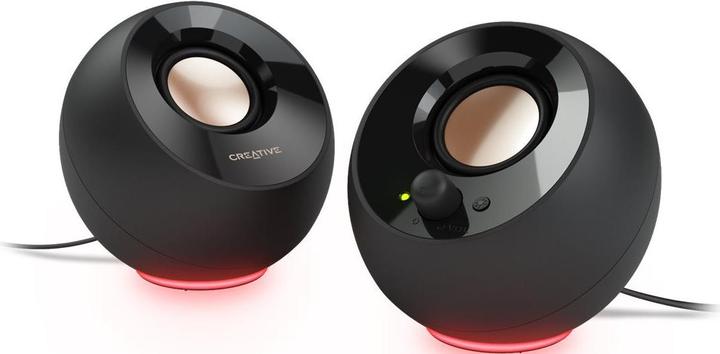 Produktbild Creative Lautsprecher Pebble SE RGB Stereo, schwarz
