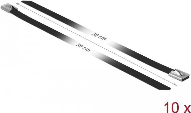 Image du produit Delock Colliers de serrage en acier inoxydable 300x7,9 10 pcs. (Serre-câbles métalliques, 300 mm, 10 pcs)