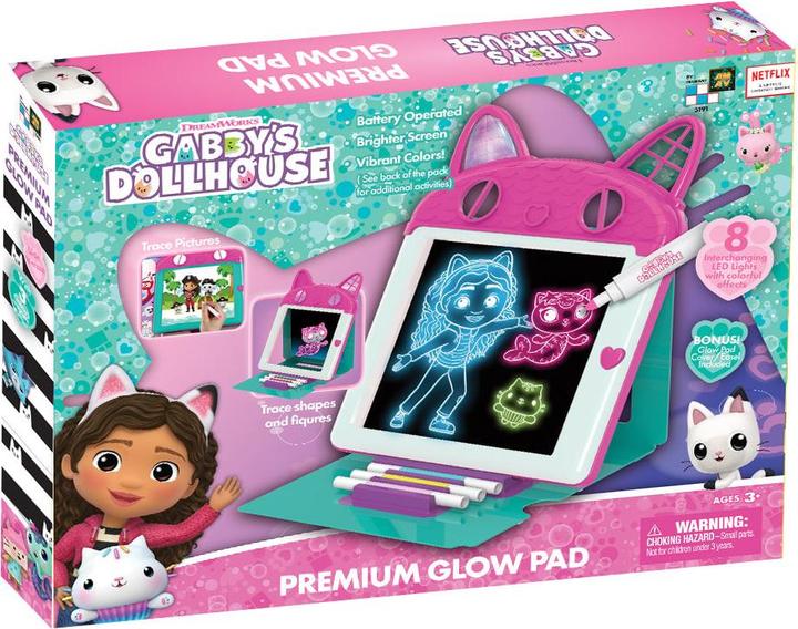 Actual product image Big Glow Gabby's Dollhouse Premium Glow Pad Drawing Board