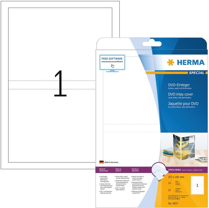 Energie-Label HERMA DVD Einleger A4