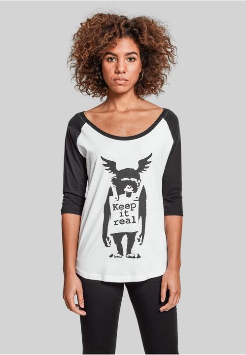Produktbild Merchcode Ladies Brandalised - Banksy's Graffiti Ape Raglan Tee (5XL)